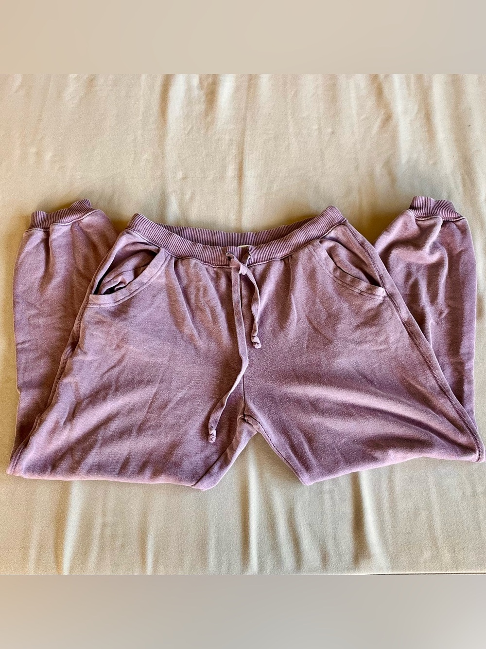 aerie Mauve Jogger Sweatpants with Drawstring | Size Medium